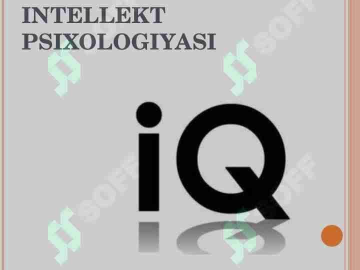 Intellekt psixologiyasi