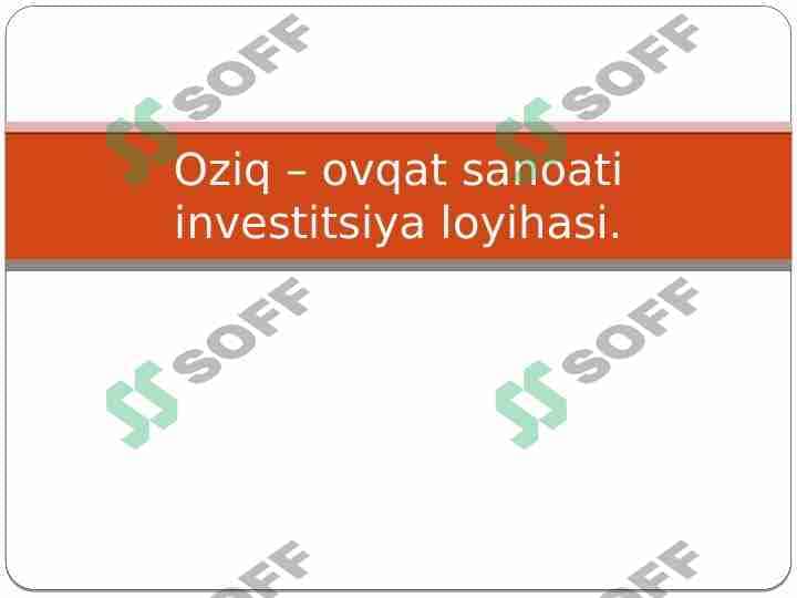 Oziq-ovqat sanoati
