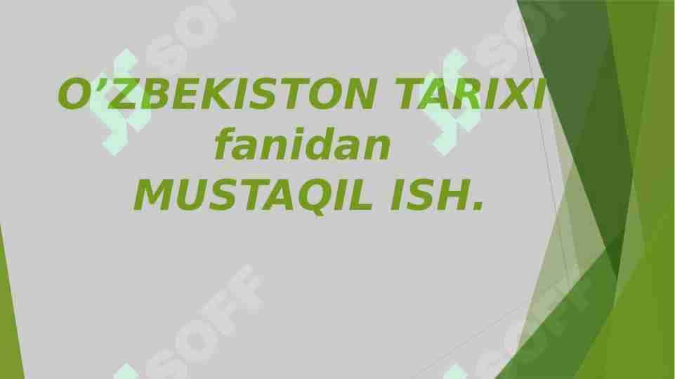 O’zbekistonda 50-80-yillarda iqtisodiy va ma’naviy hayot, turg’inlik holatlari va uning sabablari.