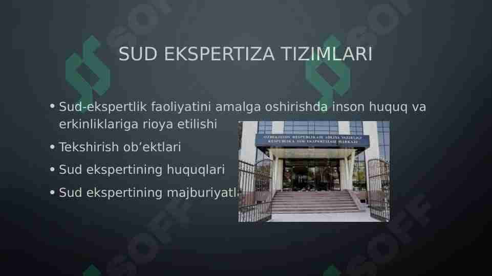 SUD EKSPERTIZA TIZIMLARI