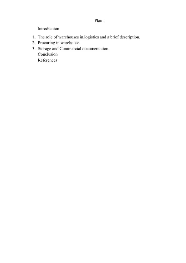 Warehouses in Logistics