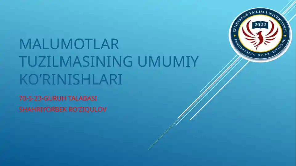 Ma'lumotlar Tuzilmasi haqida