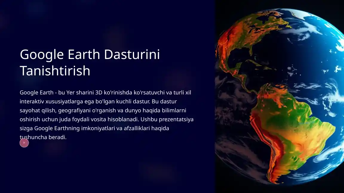 Google Earth Dasturini Tanishtirish