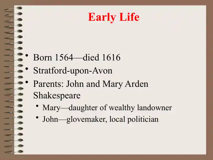 William Shakespeare biography