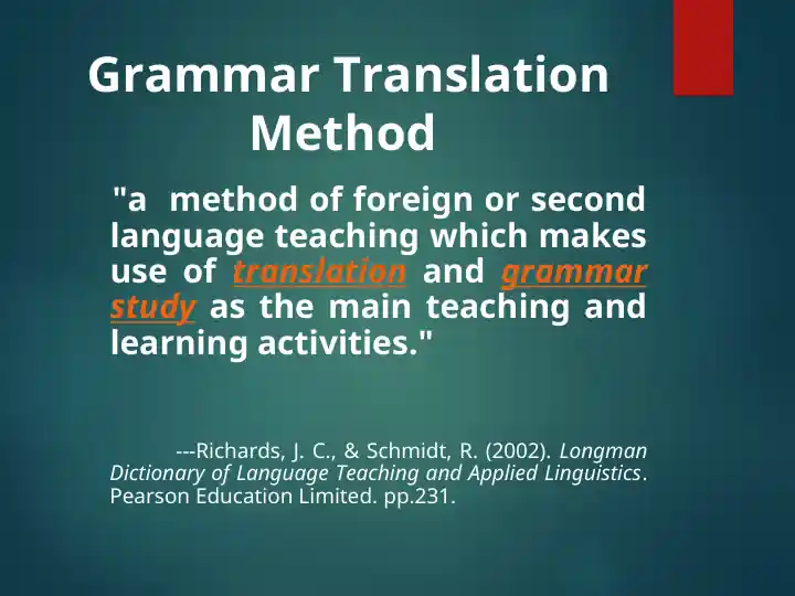 Grammar Translation Method