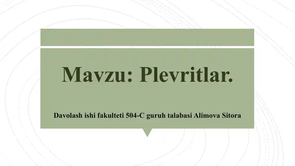 Plevritlar