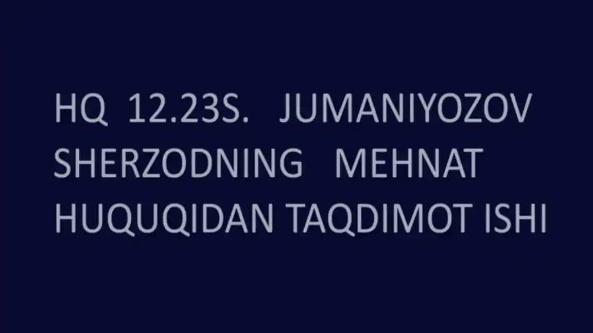 Mehnat taʼtilining huquqiy asoslari