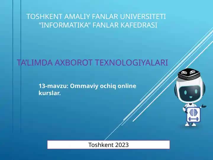 Ommaviy Onlayn Ochiq Kurslar va ularning imkoniyatlari