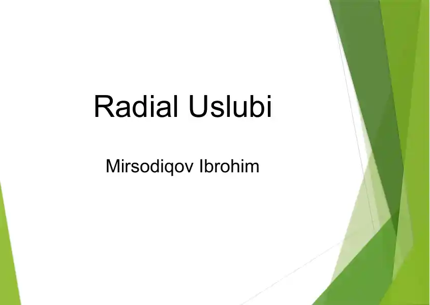 Radial Uslubi