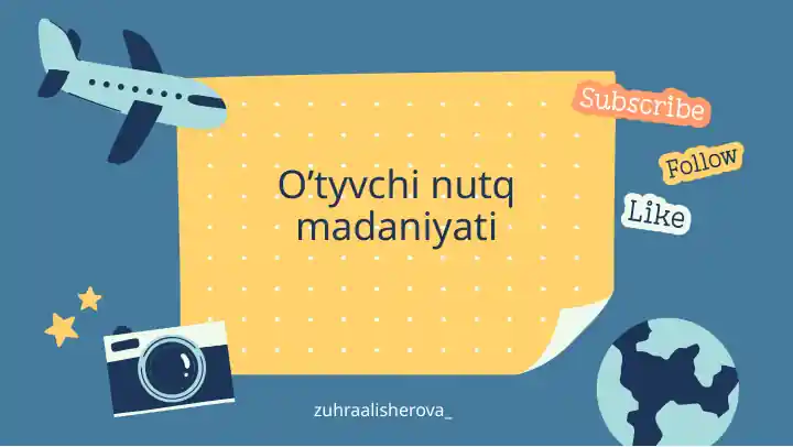 O'tyvchi nutq madaniyati