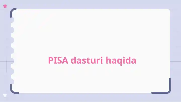PISA dasturi