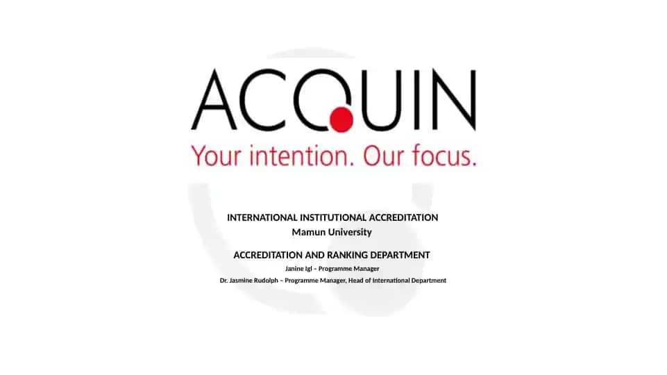 INTERNATIONAL INSTITUTIONAL ACCREDITATION