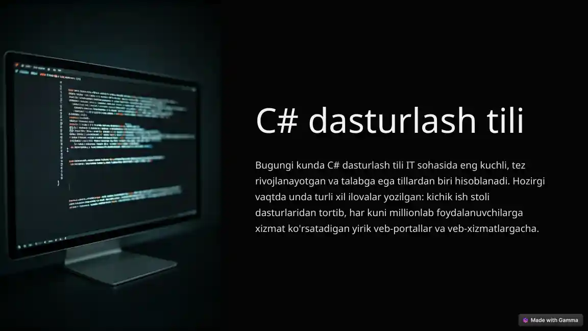 C# dasturlash tili