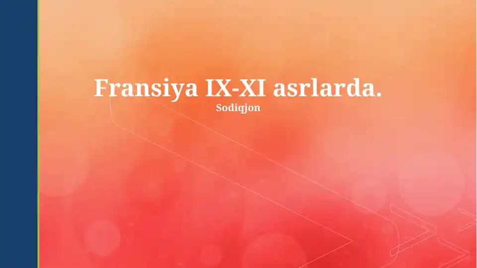 Fransiya IX-XI asrlarda