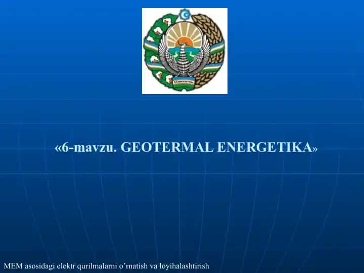 GEOTERMAL ENERGETIKA