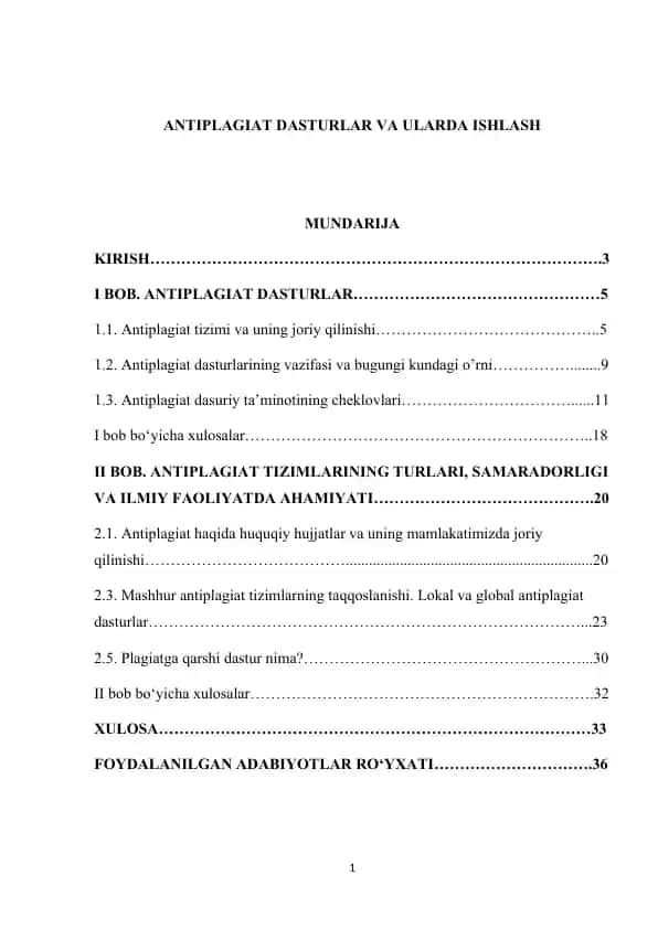 Plagiatga qarshi dastur