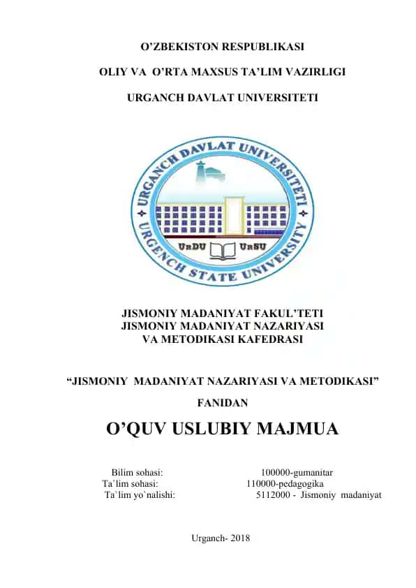 O'quv uslubiy majmua