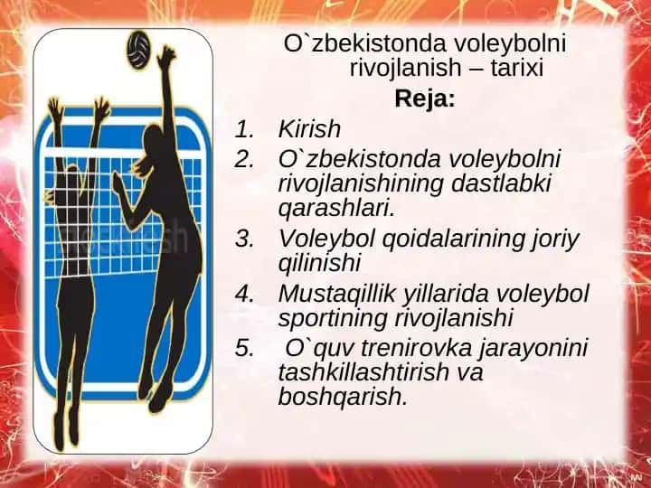 O`zbekistоnda vоleybоlni rivоjlanish – tarixi