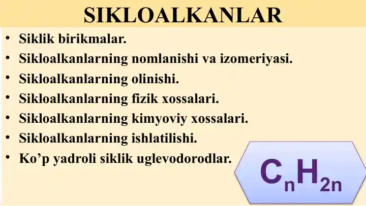 Sikloalkanlar