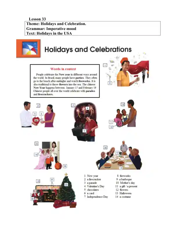 Holidays in the USA