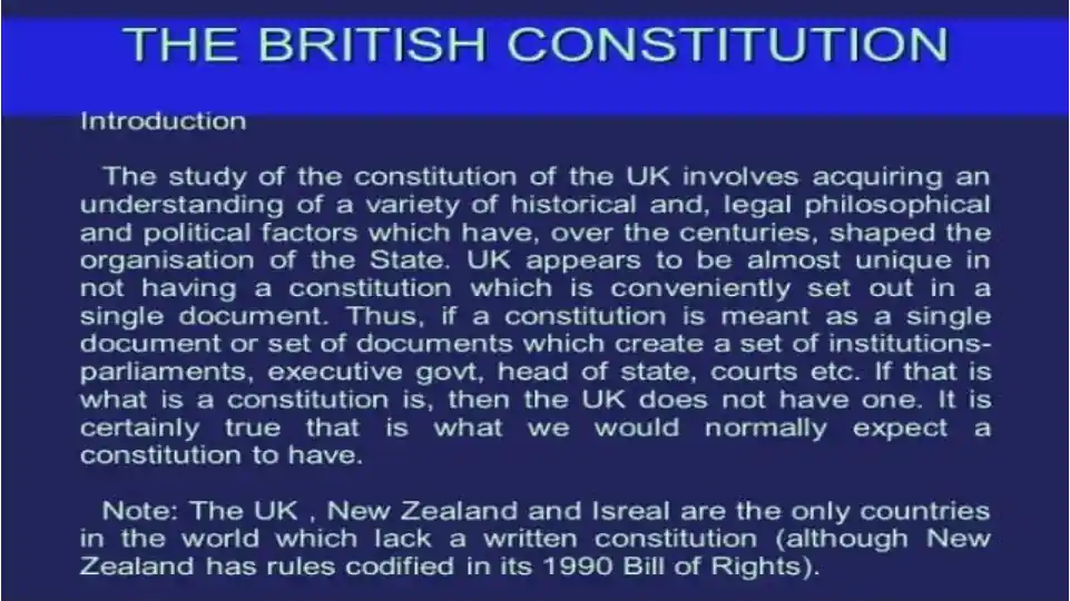 The British Constitution
