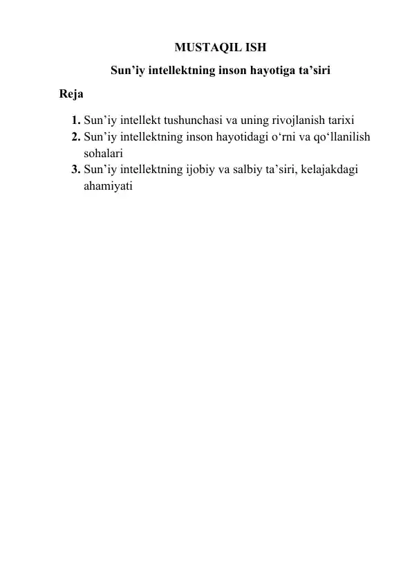 Sun’iy intellekt