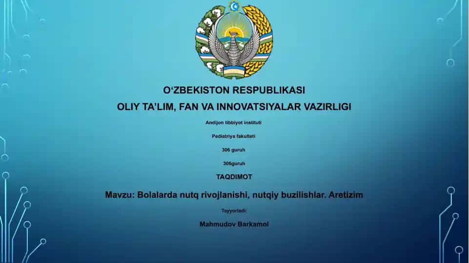 Bolalarda nutqning rivojlanishi