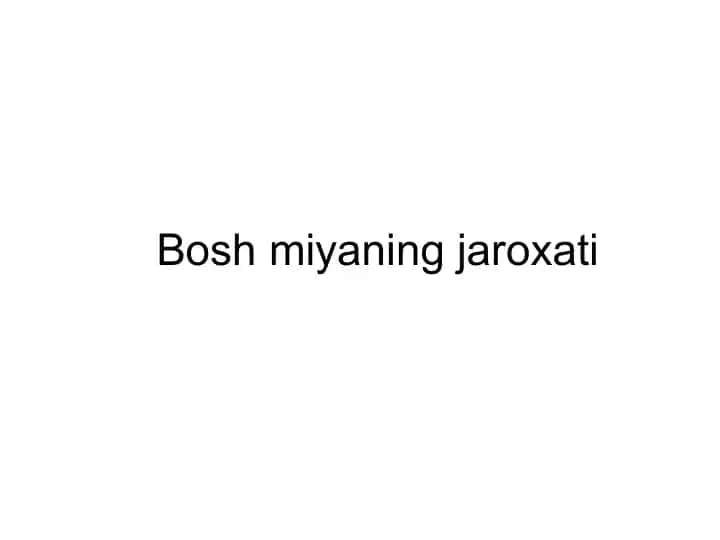 Bosh miyaning jaroxati