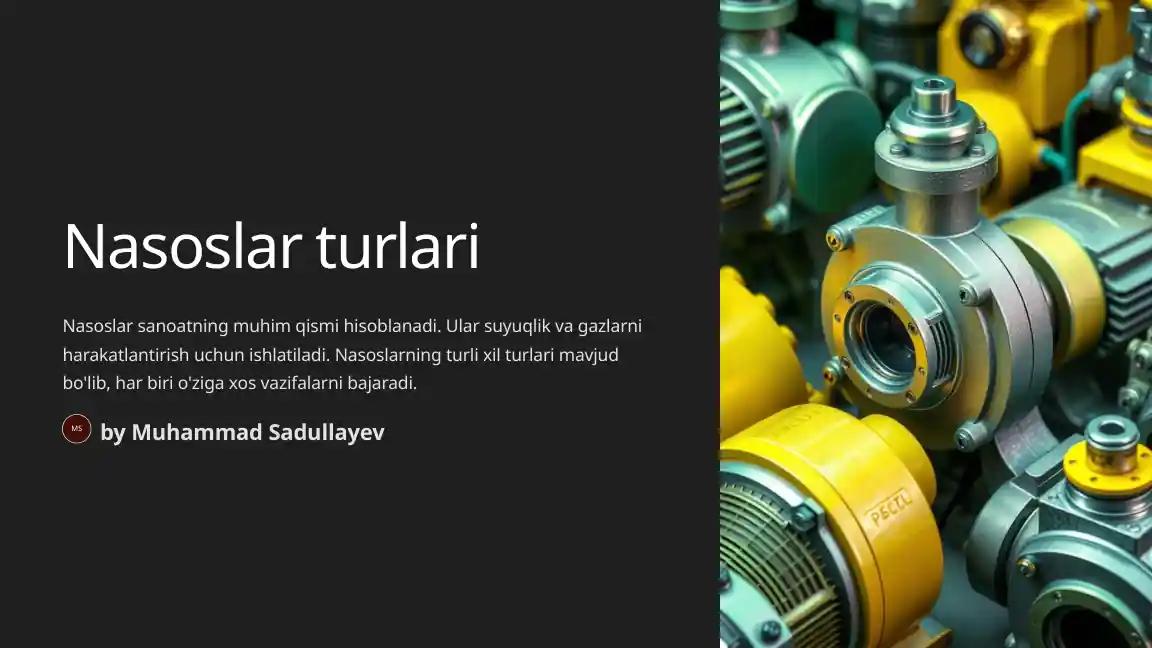 Nasoslar turlari