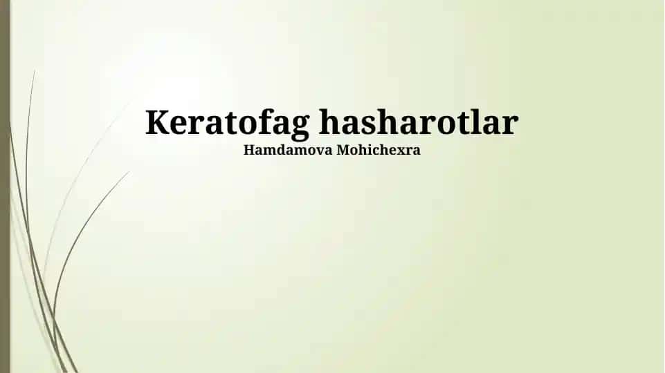 Keratofag hasharotlar