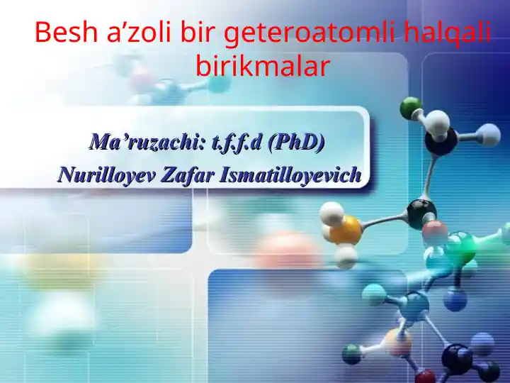 geterosiklik birikmalar