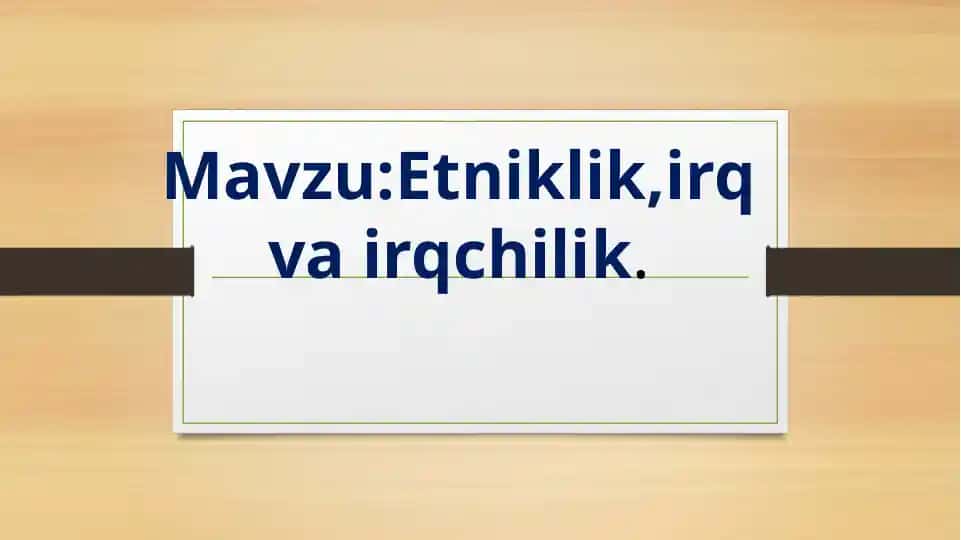 Odamzodning Vujudga Kelishi Tarixi