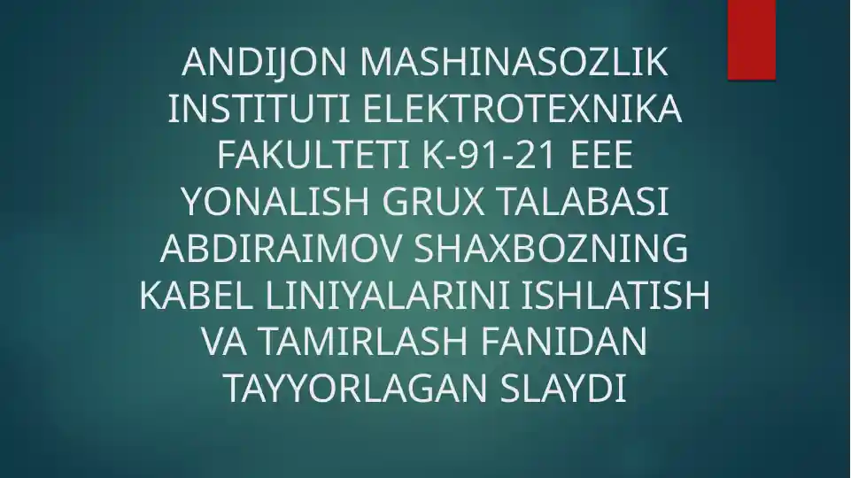 Izolyatsiyali koaksial kabel