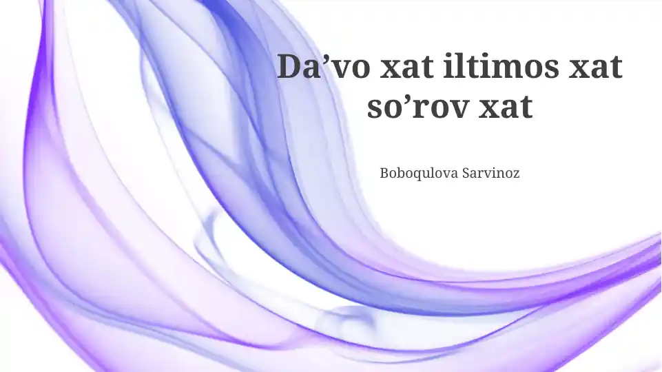 Rasmiy xat yozish bo‘yicha ko‘rsatmalar (Shikoyat, So‘rov va Ma’lumot so‘rash xatlari)