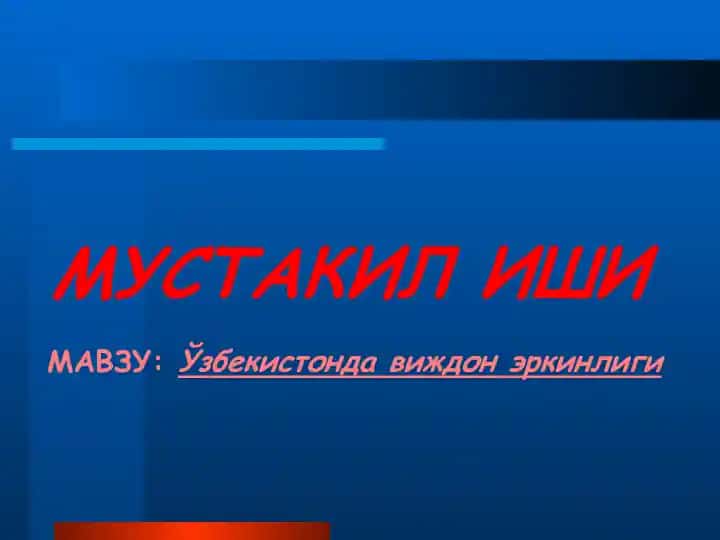 O'zbekistonda Vizhon Erkinligi