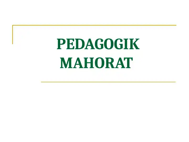 Pedagogik mahorat