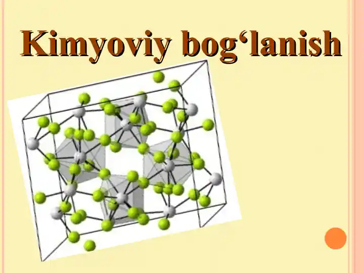 Kimyoviy bog‘lanish