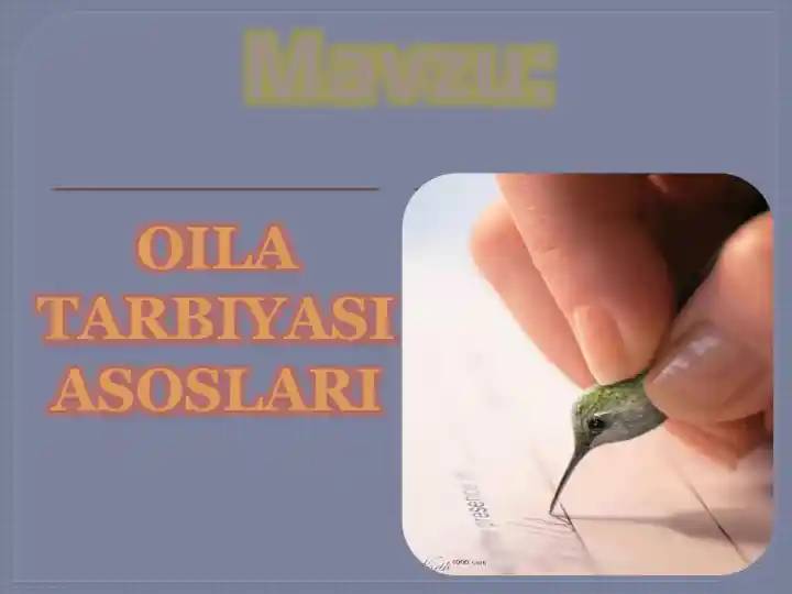 OILA TARBIYASI ASOSLARI