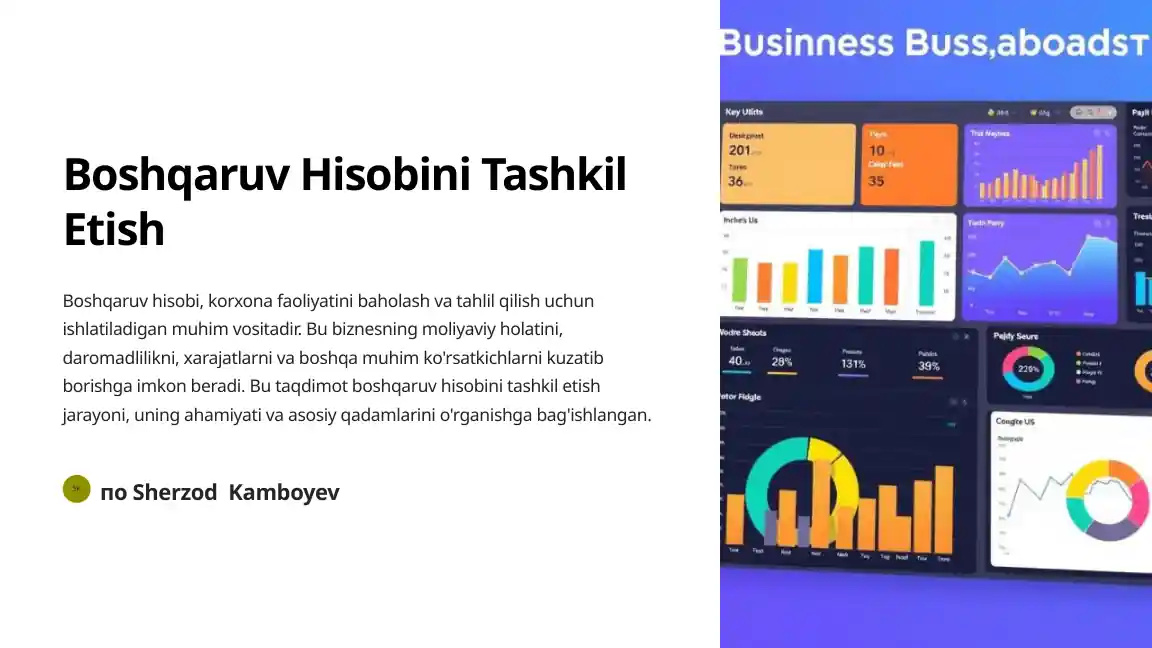 Boshqaruv Hisobini Tashkil Etish