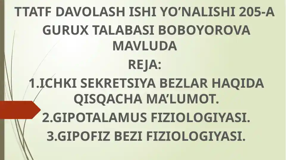 Ichki sekretsiya bezlari haqida ma'lumot