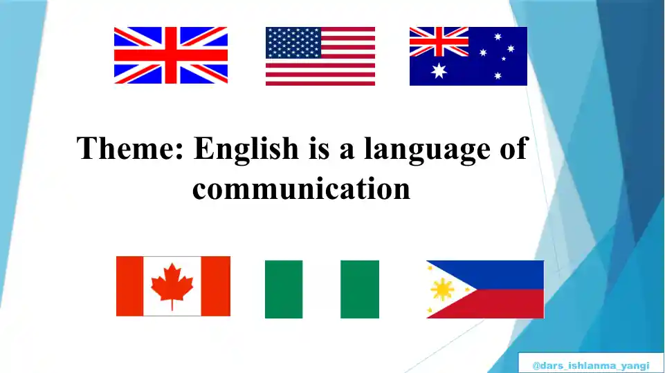 English is a language of communication