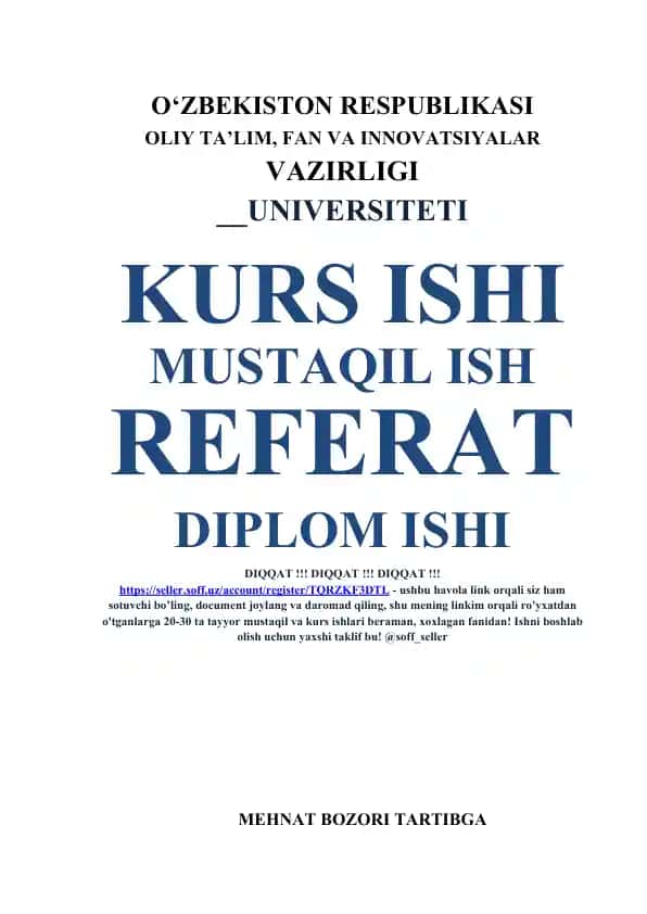 Mehnat bozorini tartibga solishning hududiy asoslari