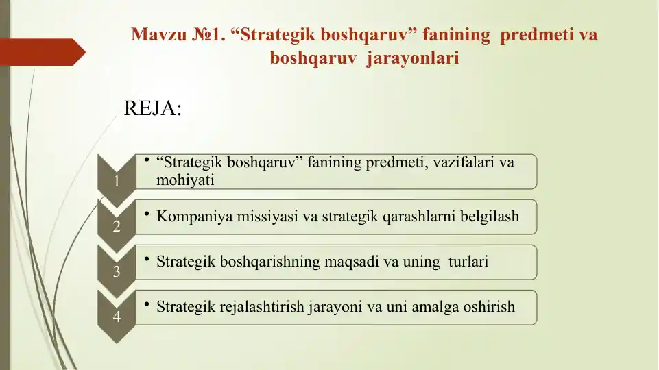 Strategik boshqaruv