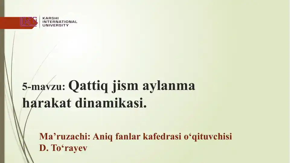 Jismni aylanish maharakati
