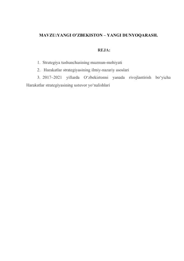 Harakatlar strategiyasi