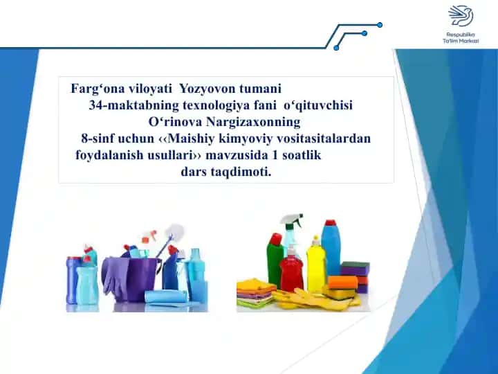 Maishiy kimyoviy vositasidan foydalanish usullari