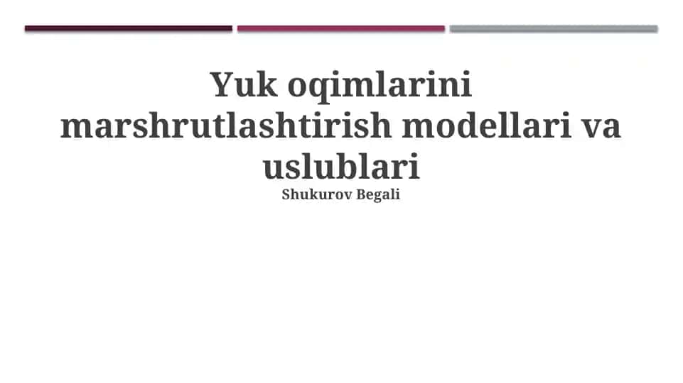 Loyiha oqimlarini yo'naltirish modellari va uslublari
