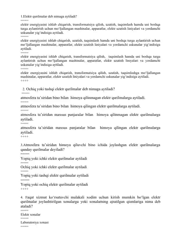Elektr qurilmalar