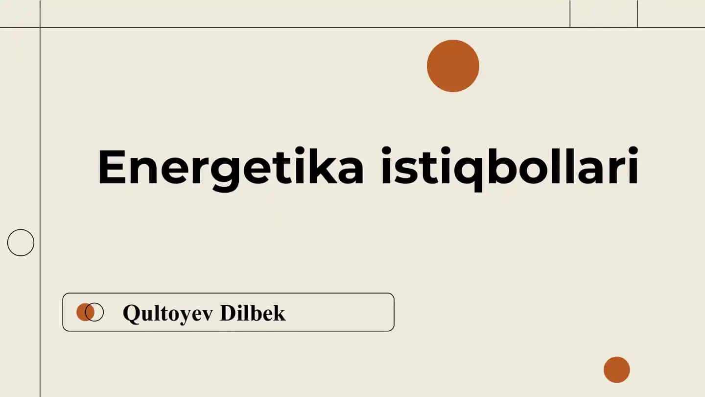 Energetika istiqbollari