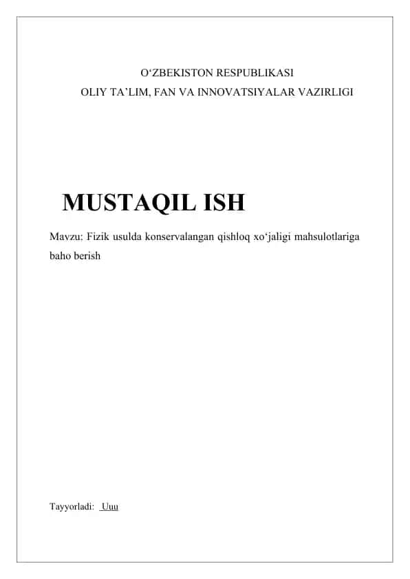 Fizikaviy saqlash usullari